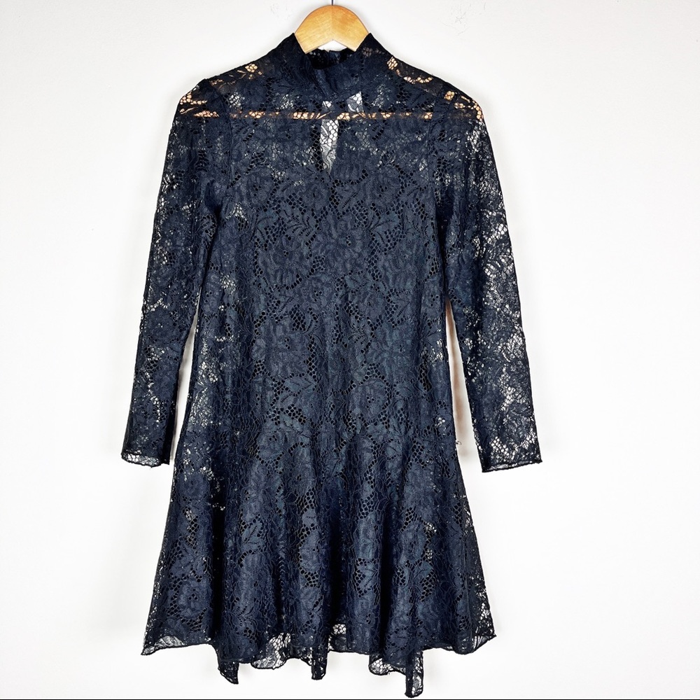 2/$30 H&M Lace Mock Neck Dress XS - Picture 4 of 7